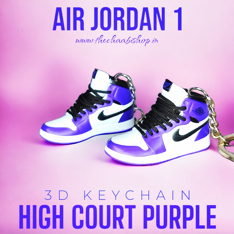 3D Sneaker Keychain AJ1 High Court Purple