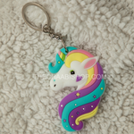 Unicorn Face 2D Rubber Keychain - The Chaabi Shop