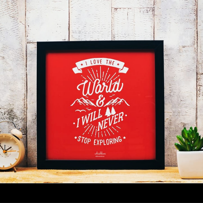 I Love The World Poster Frame - The Chaabi Shop