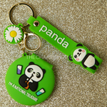 Panda Cosmetic Mirror 3D Keychain - The Chaabi Shop
