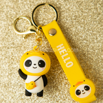Hello Panda 3D Rubber Keychain - The Chaabi Shop