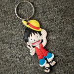 One Piece Luffy 2D Rubber Keychain - The Chaabi Shop